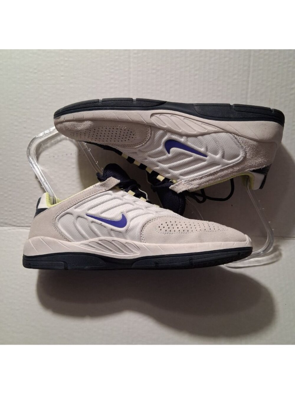 Nike SB Zoom Air Sneakers White/Blue Mens Size 9 Suede & Mesh Upper Lightweight - Picture 7 of 10